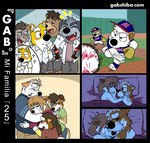 akita anthro ball baseball_(ball) baseball_(sport) baseball_field baseball_glove bear bed bodily_fluids bottle brown_body brown_fur brown_hair canid canine canis clothed clothing comic container cream_hair crying daughter_(lore) digital_media_(artwork) domestic_dog emotional eyebrows eyewear facial_hair family family_hug father_(lore) father_and_child_(lore) father_and_daughter_(lore) female fur furniture gab_(comic) gab_shiba gabshiba gaby_shiba gao_shiba glasses gloria_akita group group_hug hair head_tuft holding_bottle holding_container holding_face holding_object hug hugging_another infatuation inside long_hair lying lying_on_bed male male/female mammal mother_(lore) mother_and_child_(lore) mother_and_daughter_(lore) mouse multicolored_body multicolored_fur murid murine mustache on_bed orange_body orange_fur outside parent_(lore) parent_and_child_(lore) parent_and_daughter_(lore) pillow playing_baseball ponytail question_mark questioning questioning_sexuality rodent romantic romantic_couple roy_akita samantha_akita school shiba_inu shiro_shiba sibling_(lore) sister_(lore) sisters_(lore) soda_bottle spitz sport tears text thick_eyebrows thought_bubble tuft two_tone_body two_tone_fur under_covers url white_body white_fur white_hair yellow_body yellow_fur young