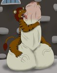 alythewolfcat anthro big_penis felid genitals hi_res huge_penis hybrid hyper hyper_genitalia hyper_penis lion male mammal masturbation pantherine penis solo tiger