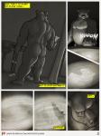 2017 3:4 anthro back_muscles bear butt comic devon_(misterstallion) dialogue english_text hi_res magic magic_user male mammal misterstallion monochrome musclegut muscular muscular_anthro muscular_male nipples nude overweight overweight_anthro overweight_male patreon patreon_logo pubes reflection slightly_chubby solo spot_color standing text url