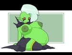 alien alien_humanoid alyaska2201 anthro armor belly big_belly disney female hi_res huge_belly humanoid humanoid_pointy_ears lord_dominator navel nipple_piercing nipples noseless not_furry piercing pregnant solo thick_thighs wander_over_yonder wide_hips