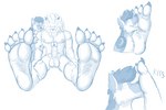 2023 3:2 5_toes anthro balls bandai_namco blue_and_white bodily_fluids cale_(alonelywolf44) canid canine canis claws countershade_fur countershade_neck countershading curling_toes digimon digimon_(species) duo erection eyes_closed feet foot_fetish foot_focus foot_kiss foot_lick foot_play fur genitals greeb_(artist) hair humanoid_genitalia humanoid_hands humanoid_penis leomon licking looking_down male male/male mammal mane monochrome nipples nude penis pointy_ears prick_ears pubes savior short_hair sitting smile smiling_at_another smiling_at_partner snout soles toe_claws toes tongue tongue_out tuft unconscious wolf wrinkled_feet wrinkles