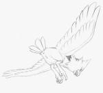 2015 anus avian avian_butt avian_feet beak bird feathered_wings feathers feet female feral flying generation_1_pokemon genitals graphite_(artwork) looking_down monochrome nintendo open_mouth pokemon pokemon_(species) pussy rear_view simple_background sketch solo spearow spread_wings talons toes traditional_media_(artwork) white_background wings yaroul