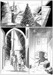 absurd_res building child christmas christmas_lights christmas_tree clothing comic dune_pearson family female gaudiestabyss27 hi_res holidays human male mammal monochrome plant rock snow tree young