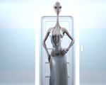 3d_(artwork) 5:4 alien black_eyes breasts cleavage clothed clothing digital_media_(artwork) dress drinkerofskies female grey_body grey_skin hi_res humanoid kaminoan long_neck medium_breasts slim soft_abs solo star_wars