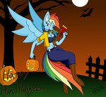 anthro carmelita_fox cosplay crossover crossover_cosplay equid female food friendship_is_magic fruit halloween hasbro holidays jack-o'-lantern mammal my_little_pony plant pumpkin rainbow_dash_(mlp) samuel-neocros sly_cooper_(series) solo sony_corporation sony_interactive_entertainment sucker_punch_productions weapon