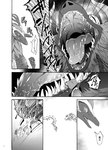 ambiguous_gender antlers back_spikes bodily_fluids claws comic demon_dragon_(totk) dogear218 dragon eastern_dragon exclamation_point falling female_(lore) feral finger_claws flying greyscale group horn humanoid japanese_text light_dragon_(totk) link male_(lore) monochrome mythological_creature mythological_scalie mythology nintendo open_mouth pupils saliva scalie shaded sharp_teeth slit_pupils snout speech_bubble spikes spikes_(anatomy) tears_of_the_kingdom teeth text the_legend_of_zelda toe_claws tongue trio