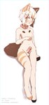 anime_style anthro collar collar_only domestic_cat ear_piercing felid feline felis femboy genitals hair hi_res male mammal nude penis piercing short_hair short_tail solo tail wide_hips yukidrimurr