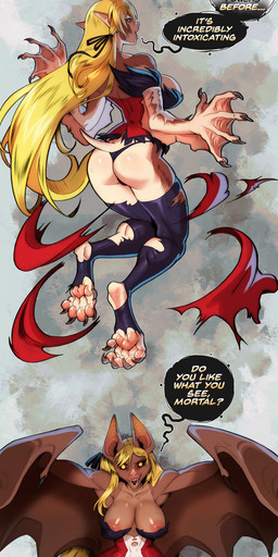 Rating: e
ID: 5682590
Date: 2025-07-02 19:04:09 -0400
Status: active
Score: 40
absurd_res anthro bakemonogatari bat bat_nose bat_wings big_breasts big_butt black_clothing black_legwear black_panties black_underwear blonde_hair breasts brown_body brown_fur butt clothing corset dress english_text exposed_breasts feet female footwear fur gloves hair handwear hi_res high_heels human kiss-shot_acerola-orion_heart-under-blade leaf-nosed_bat leggings legwear lingerie long_image lordburqan mammal membrane_(anatomy) membranous_wings microbat monogatari nipples panties pink_nipples red_clothing red_dress shoes solo tall_image text topwear torn_clothing transformation transformation_sequence underwear vampire vampire_bat white_clothing white_gloves white_handwear wings yangochiropteran yellow_eyes post #5682590