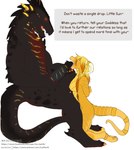 anthro bodily_fluids breasts canowicakte_(daedalus_darkblade) cum digital_media_(artwork) dragon english_text female genital_fluids genitals hi_res icy-marth male mythological_creature mythological_scalie mythology oral penis scalie size_difference text url