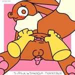 1:1 animal_genitalia animal_penis anus balls canine_genitalia canine_penis eevee embarrassed feral generation_1_pokemon genitals looking_at_viewer looking_back male nintendo pawpads penis pokemon pokemon_(species) small_penis solo stretched_anus theenyface