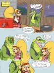 alligator alligatorid anthro barbary_macaque comic crocodile crocodilian diddy_kong_racing dixie_kong donkey_kong_(series) duo english_text female haplorhine hi_res kong kremling krunch_the_kremling male male/female mammal mechanic monkey nintendo oil primate rareware reptile scalie shesamonkey text tools wheel