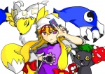 Rating: s
ID: 357237
Date: 2013-07-26 17:03:18 -0400
Status: active
Score: 5
amber_eyes ambiguous_gender anthro armwear asian_clothing bandai_namco black_body black_fur blackgatomon blonde_hair canid canine card chen_(touhou) chest_tuft clothed clothing cosplay crossover device digimon digimon_(species) digivice dress east_asian_clothing elbow_gloves facial_markings female fur gatomon gloves group hair handwear hat head_markings headgear headwear holding_card holding_device holding_digivice holding_object holding_single_card japanese_clothing mammal markings parody purple_eyes ran_yakumo renamon ring simple_background touhou tuft unknown_artist white_background yellow_body yellow_eyes yellow_fur yukari_yakumo post #357237