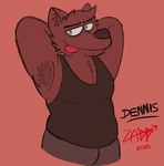 Rating: s
ID: 5377656
Date: 2025-02-16 15:53:34 -0500
Status: active
Score: 20
anthro armpit_hair body_hair bulge canid canine chadzadd cheek_tuft chest_hair chest_tuft clothed clothing dennis_(chadzadd) digital_drawing_(artwork) digital_media_(artwork) eyebrows facial_tuft flexing green_eyes hands_behind_head head_tuft inner_ear_fluff male mammal muscular muscular_anthro muscular_male pecs pinup pose presenting restricted_palette shirt simple_background smile solo stubble tank_top tongue tongue_out topwear tuft post #5377656