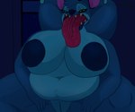 2_tongues 4_arms 6_limbs absurd_res alien antennae_(anatomy) anthro bedroom bedroom_eyes belly big_belly big_breasts big_nipples big_tongue blue_lips blue_lipstick blue_pussy bodily_fluids break_in breaking_and_entering breaking_in breasts canid canine crossgender dark_room dim_lighting disney dripping dripping_tongue drooling drooling_tongue excessive_bodily_fluids excessive_drooling excessive_sweat extra_arms extra_limbs fangs female floral fur fur_tuft genitals glistening glistening_body green_eyes gums gums_(mouth) gums_mouth gums_showing hands_behind_head heat_(temperature) hi_res home_invasion huge_belly huge_breasts huge_nipples huge_tongue hyper hyper_belly hyper_breasts hyper_nipples hyper_tongue in_heat larger_female lilo_and_stitch lips lipstick m4n makeup mammal mtf_crossgender multi_arm multi_limb multi_tongue narrowed_eyes night nipple_dip nipples obese obese_anthro obese_female overweight overweight_anthro overweight_female pinned plump_labia pussy raised_arms saliva saliva_drip saliva_on_breasts saliva_on_tongue saliva_string seductive sharp_teeth size_difference solo spread_legs spreading star stitch_(lilo_and_stitch) story story_in_description sweat sweatdrop sweaty_body sweaty_breasts sweaty_legs sweaty_nipples sweaty_thighs teeth thick_bottom_lip thick_thighs tongue tongue_out tuft wallpaper_(decoration) window