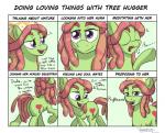 butt chart dialogue dreadlocks earth_pony english_text equid equine female feral friendship_is_magic hasbro hi_res horse looking_at_viewer mammal meme my_little_pony pony quadruped smile solo text tree_hugger_(mlp) varemia waifu_chart