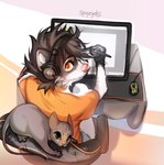 Rating: s
ID: 3489736
Date: 2022-08-05 21:42:45 -0400
Status: active
Score: 151
2022 ambiguous_gender anthro brown_body brown_fur brown_hair canid canine canis chair clothed clothing computer_mouse creating_art digital_media_(artwork) domestic_cat domestic_dog drawing_tablet duo electronics facial_piercing felid feline felis feral fur furniture hair hairless hairless_cat headphones hi_res holding_object looking_at_viewer looking_back looking_back_at_viewer male mammal nose_piercing on_chair orange_clothing orange_eyes orange_shirt orange_topwear paint_tool_sai_(copyright) piercing septum_piercing shaded shirt sitting sitting_on_chair spuydjeks spuydjeks_(sona) topwear white_body white_fur post #3489736