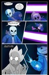 absolutedream absurd_res alphys animated_skeleton black_border bone border clothed clothing comic english_text gaster_blaster hi_res humanoid lizard male reptile sans_(undertale) scalie skeleton text undead undertale undertale_(series) w.d_gaster