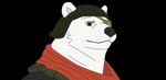 2022 absurd_res alpha_channel anthro armor bear clothing epic_games eye_patch eyewear fortnite fur headgear headwear helmet hi_res iruhamu03 kerchief looking_at_viewer male mammal military_clothing military_helmet military_uniform muscular muscular_male polar_bear polar_patroller red_scarf scarf simple_background smile solo tactical_bear topwear transparent_background uniform ursine vest white_body white_fur