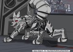 Rating: q
ID: 5466801
Date: 2025-03-30 18:29:21 -0400
Status: active
Score: 29
2020 4_toes all_fours anthro armor artist_name canid canine clothing detailed_background digital_drawing_(artwork) digital_media_(artwork) directional_arrow feet futuristic_armor gag kemira keplin machine male mammal metal metallic_body open_mouth open_mouth_gag pink_tongue power_armor red_eyes science_fiction screen solo suit text toes tongue url post #5466801