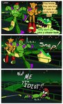 2023 absurd_res accident animatronic bear comic crocodile crocodilian dialogue digital_media_(artwork) english_text eyewear five_nights_at_freddy's five_nights_at_freddy's:_security_breach glamrock_freddy hi_res humor machine male mammal montgomery_gator reptile ridicbird robot scalie scottgames sharp_teeth steel_wool_studios sunglasses teeth text