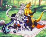 5:4 69_position all_fours anal anal_penetration anthro aquatic_dragon canid canine canis cheetah dragon drew_fawkes european_mythology felid feline forest forest_background fou'luko_(treble_wulph) foursome fox gloves_(marking) gold_scales group group_sex hair holding_both_legs horn hybrid intersex intersex/male kissing kneeling leg_markings liervey lying male male/male mammal marine markings mythological_creature mythological_scalie mythology nature nature_background on_back oral oral_penetration penetration plant ripli scalie sex silver_hair sint_(hfd4) socks_(marking) tree western_dragon wolf