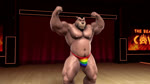 16:9 3d_(artwork) 3d_animation animated anthro bear beard biceps black_hair body_hair braford brown_bear brown_body brown_fur clothed clothing curtains dancing digital_media_(artwork) facial_hair forearm_muscles fur hair happy_trail house_of_beef lgbt_pride lgbt_pride_month male mammal multicolored_clothing multicolored_thong multicolored_underwear musclegut muscular muscular_anthro muscular_male muscular_thighs navel nipples no_sound on_stage pecs pride_color_clothing pride_color_thong pride_color_underwear pride_colors rainbow_clothing rainbow_pride_colors rainbow_thong rainbow_underwear sarge_(braford) serratus short_playtime sign six-stripe_rainbow_pride_colors solo strip_club stripper thong thong_only topless underwear underwear_only ursine webm widescreen