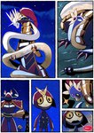 affectionate anax_(grimart) comic dragonair dratini evadne_(grimart) generation_1_pokemon generation_5_pokemon generation_9_pokemon gothitelle grimart happy haxorus kingambit lykaion_(grimart) night nintendo pawniard pitane_(grimart) pokemon pokemon_(species) prometheus_(grimart) shiny_pokemon size_difference speech_bubble surprised_expression tagme text