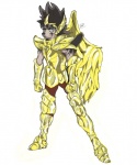 anthro armor canid canine canis cloth_(saint_seiya) headgear helmet hi_res male mammal pose saint_seiya solo toei_animation voshiket wings wolf