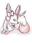 2016 3:4 3_toes black_nose blue_eyes bow_(anatomy) cheek_tuft colored_sketch digital_media_(artwork) eeveelution facial_tuft fan_character feet feral fluffy fluffy_tail fur generation_6_pokemon hi_res john_(shadnoir) long_ears lying male mouth_closed multicolored_body multicolored_fur nintendo on_back paws pink_bow pink_tail pokemon pokemon_(species) quadruped ribbons_(anatomy) shadnoir simple_background sketch solo sylveon tail toes tuft two_tone_body two_tone_fur white_background white_body white_fur white_inner_ear