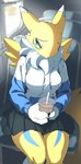 Rating: s
ID: 5570342
Date: 2025-05-13 19:45:02 -0400
Status: active
Score: 71
absurd_res ando anthro bandai_namco black_pleated_skirt black_sclera blue_eyes bottomwear canid canine clothed clothing digimon digimon_(species) female fur hi_res hoodie looking_down mammal pleated_skirt renamon sad skirt solo topwear yellow_body yellow_fur post #5570342