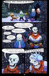 absolutedream absurd_res animated_skeleton asriel_dreemurr backpack bone boss_monster_(undertale) bovid caprine clothing comic dialogue english_text footwear frisk_(undertale) hi_res human kerchief lizard mammal monster_kid neckerchief neckwear papyrus_(undertale) pattern_clothing pattern_sweater pattern_topwear plant reptile sans_(undertale) scalie shoes skeleton slippers snow snowball snowing striped_clothing striped_sweater striped_topwear stripes sweater text topwear tree undead undertale undertale_(series)