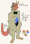 2023 andromorph anthro clit_dick dragon fur furred_dragon furred_scalie hi_res intersex maleherm model_sheet mythological_creature mythological_scalie mythology nude scalie slightly_chubby slightly_chubby_intersex slightly_chubby_maleherm solo standing tail videonastyz