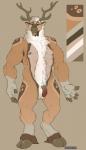 2016 5_fingers abs anthro antlers balls biceps biped body_hair brown_background brown_body brown_eyes brown_fur brown_horn brown_nipples brown_penis chest_hair circumcised cloven_hooves color_swatch deer digital_media_(artwork) eyebrows fingers flaccid fur genitals glans gloves_(marking) grey_body grey_fur hair hi_res hooves horn humanoid_genitalia humanoid_penis looking_at_viewer male mammal markings model_sheet multicolored_body multicolored_fur muscular muscular_anthro muscular_male neck_tuft new_world_deer nipples nude pecs penis purplepardus reindeer signature simple_background snout solo standing sven_freyr tan_body tan_fur tuft unavailable_at_source white_balls white_body white_fur white_hair