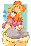 Rating: q
ID: 3511106
Date: 2022-08-16 22:52:10 -0400
Status: active
Score: 72
animal_crossing anthro big_breasts big_butt bottomwear breasts butt butt_focus canid canine canis clothed clothing digital_media_(artwork) dipstick_tail domestic_dog female hair hi_res huge_breasts huge_butt isabelle_(animal_crossing) lewd_dorky looking_back mammal markings monotone_bottomwear monotone_clothing monotone_skirt multicolored_body nintendo one_eye_closed orange_hair shih_tzu shirt skirt solo tail tail_markings thick_thighs topwear toy_dog two_tone_body underbutt wide_hips wink post #3511106