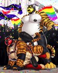 2023 4:5 abs accessory age_difference all_fours animal_mask anthro anthro_on_anthro areola asyr balls bdsm biceps big_penis biped black_body black_fur body_hair brown_body brown_fur brown_stripes chaps cock_ring collar confetti dialogue digital_media_(artwork) dominant dream_and_nightmare duo english_text erection eyebrows father_(lore) father_and_child_(lore) father_and_son_(lore) felid foreskin fur genitals glans good_boy happy_trail harness hi_res hiked_leg humanoid_genitalia humanoid_penis incest_(lore) intraspecies jewelry kink_pride_colors leash leashed_collar lgbt_pride lgbt_pride_month linked_nipples male male/male mammal mask muscular muscular_anthro muscular_dom muscular_male muscular_sub muscular_thighs navel night_(dream_and_nightmare) nipple_chain nipples orange_body orange_fur outside overweight overweight_anthro overweight_male pantherine parent_(lore) parent_and_child_(lore) parent_and_son_(lore) partially_retracted_foreskin pecs penis penis_accessory penis_jewelry petplay pride_color_flag pride_colors public public_nudity pup_mask pup_pride_colors puppyplay quads rainbow_pride_colors raised_leg roleplay six-stripe_rainbow_pride_colors son_(lore) speech_bubble standing striped_body striped_fur stripes submissive submissive_male tail talking_to_another talking_to_partner tan_body tan_fur text thick_thighs tiger tongue tongue_out vein veiny_penis white_body white_fur