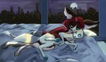 Rating: s
ID: 5574242
Date: 2025-05-15 14:45:54 -0400
Status: active
Score: 12
absurd_res ambiguous_gender bed blue_eyes building clothing cuddling domestic_cat duo eeveelution felid feline felis furniture generation_2_pokemon glowing glowing_markings green_eyes hairless hairless_cat hi_res hoodie light looking_at_another lying mammal markings moon moonlight nair_(character) naircat nintendo paws pokemon pokemon_(species) skyline sphynx_(cat) topwear trig umbreon window post #5574242