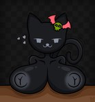 absurd_res akuro_(hello_kitty) anthro big_breasts big_nipples black_body black_fur breasts cat_tail felid feline female fur hello_kitty_(series) hi_res mammal nipples sanrio solo tagme tail theyisus55