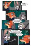 2017 akiric anthro bite biting_lip biting_own_lip buckteeth bulletproof_vest canid canine car clothed clothing comic dialogue disney driving duo english_text eyewear female fox inside_car judy_hopps lagomorph leporid male mammal nick_wilde police police_uniform rabbit red_fox seatbelt self_bite sitting speech_bubble sunglasses teeth text true_fox uniform vehicle zootopia