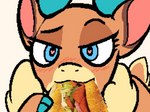 2019 anonymous_artist antlers banned_from_equestria bedroom_eyes blinking blue_antlers blue_eyes blush blush_lines bust_portrait chest_tuft close-up cloven_hooves deer digital_media_(artwork) eating eyebrows eyelashes female feral fluffy food food_fetish food_in_mouth fur heart_eyes heart_symbol holding_food holding_object holding_sandwich hooves horn looking_at_viewer low_res mammal meme mixed_media narrowed_eyes neck_tuft new_world_deer photography_(artwork) pixel_(artwork) portrait raised_eyebrow reindeer sandwich_(food) sandwich_censorship seductive smile solo submarine_sandwich suggestive suggestive_food tan_body tan_fur text them's_fightin'_herds tuft velvet_reindeer_(tfh)