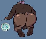 5_toes a_glitched_cat anthro balls bear big_butt butt feet genitals hi_res huge_butt jax_(a_glitched_cat) male mammal solo toes