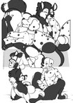 2022 4_toes 5_fingers 69_position anthro anthro_on_anthro anus ball_fondling balls barefoot breasts canid canine canis cheek_tuft chest_tuft claws collar collar_only comic cunnilingus dalmatian digitigrade dipstick_tail domestic_dog duo emmawerewuff eyes_closed facial_tuft feet fellatio female finger_claws fingerless_(marking) fingers fondling freckles_(artist) genitals gloves_(marking) inner_ear_fluff leg_markings licking lunares_(freckles) male male/female mammal markings monochrome nipples nude oral oral_penetration pawpads paws penetration penile penis pussy sex smile socks_(marking) spread_legs spreading tail tail_markings toe_claws toeless_(marking) toes tongue tongue_out tuft vaginal vein veiny_penis