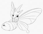 animal_genitalia arthropod female feral generation_1_pokemon genitals graphite_(artwork) insect insect_wings lepidopteran looking_at_viewer monochrome nintendo pokemon pokemon_(species) pussy simple_background smile solo traditional_media_(artwork) venomoth white_background wings yaroul