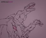 2d_animation 6:5 abdominal_bulge anal anal_penetration animated anthro anthro_on_anthro anthro_penetrated anthro_penetrating anthro_penetrating_anthro balls bent_over carcharodontosaurid dinosaur dromaeosaurid duo erection from_behind_position genitals klongi looking_pleasured male male/male male_penetrated male_penetrating male_penetrating_male mapusaurus muscular muscular_anthro muscular_male nude open_mouth penetration penis prehistoric_species reptile scalie sex sharp_teeth short_playtime size_difference slim_male smaller_penetrated snout teeth text theropod thrusting url