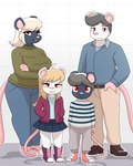 absurd_res anthro beau_johnson_(pencil_bolt) clothed clothing family family_photo female group hi_res magnolia_johnson_(pencil_bolt) male male/female mammal married_couple matilda_johnson_(pencil_bolt) mature_anthro mature_female murid murine pencil_bolt pose rat rockie_johnson_(pencil_bolt) rodent standing young young_anthro young_female young_male