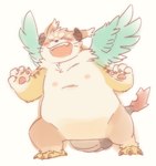 Rating: q
ID: 5605410
Date: 2025-05-28 20:11:40 -0400
Status: active
Score: 2
anthro belly blush chimera claws crave_saga eyes_closed featureless_crotch feet fur garouzuki hi_res horn male nipples orange_body orange_fur ortho_(crave_saga) overweight pawpads smile solo striped_body striped_fur stripes talons toes wings post #5605410