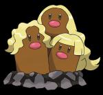 2016 alolan_dugtrio alolan_form alpha_channel ambiguous_gender blonde_hair brown_body feral generation_7_pokemon hair hi_res nintendo official_art pink_nose pokemon pokemon_(species) regional_form_(pokemon) simple_background solo transparent_background unknown_artist