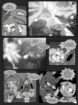 battle bluebean breasts comic damage dialogue eeveelution english_text fan_character fan_comic female garden_of_eden generation_2_pokemon generation_3_pokemon generation_6_pokemon glowing glowing_eyes greyscale hi_res mawile monochrome nintendo pokemon pokemon_(species) semi-anthro shiny_pokemon sneasel sylveon text unavailable_at_source