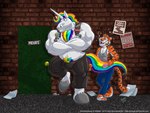 Rating: e
ID: 4456459
Date: 2023-12-06 09:34:19 -0500
Status: active
Score: 11
2016 4:3 4_toes against_surface against_wall alley anthro badge belly big_belly big_biceps big_muscles biped black_stripes blue_eyes body_hair bottomwear bouncer brick_wall bulge clothing cooner countershading denim denim_bottomwear denim_clothing door duo english_text equid equine feet felid fingers fishnet_clothing fishnet_shirt fishnet_topwear fur glimmerstomp green_door hair hooved_fingers hooves horn jeans long_tail looking_away male mammal multicolored_hair multicolored_tail musclegut muscular muscular_anthro muscular_arms muscular_male muscular_thighs mythological_creature mythological_equine mythology orange_body orange_fur pantherine pants pecs pubes quads rainbow_hair rainbow_tail shirt standing striped_body stripes tail text tiger toes toony topwear unicorn unicorn_horn url wall_(structure) white_body white_countershading white_fur post #4456459