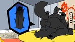 2024 2d_animation alliartist anal anal_penetration animated anthro anthro_on_anthro anthro_penetrated anthro_penetrating anthro_penetrating_anthro anus backsack balls balls_deep black_body black_fur black_pawpads blue_anus butt canid canine canis changed_(video_game) drawing duo from_front_position fur genitals goo_creature humanoid_genitalia humanoid_penis internal internal_anal lin_(changed) loop male male/male male_penetrated male_penetrating male_penetrating_male mammal mask mating_press nude_anthro nude_male pawpads penetration penis puro_(changed) sex short_playtime skull_mask tail widescreen wolf