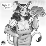 Rating: s
ID: 5631176
Date: 2025-06-09 15:21:45 -0400
Status: active
Score: 4
1:1 2025 4_fingers accessory bangs big_breasts bingoblin bite biting_lip biting_own_lip black_eyebrows black_hair black_lips black_tail_tuft breasts chicken_meat cleavage clothed clothed_humanoid clothing coif demon demon_humanoid dialogue digital_drawing_(artwork) digital_media_(artwork) disembodied_head dress duo ear_piercing english_description english_text eyebrows eyelashes female female_humanoid fingers food furgonomics grey_body grey_clothing grey_dress grey_skin grey_tail greyscale hair hi_res holding_plate horn horn_accessory horned_humanoid human humanoid humanoid_pointy_ears leaning leaning_forward light lighting lips long_hair long_tail looking_at_another looking_at_viewer lukka_(bingoblin) mammal meat monochrome noseless not_furry piercing pointy_ears roast_chicken self_bite shaded simple_background smile smiling_at_viewer solo_focus speech_bubble sunshine_(bingoblin) tail tail_tuft tailed_humanoid talking_to_viewer text tuft wavy_hair white_background post #5631176